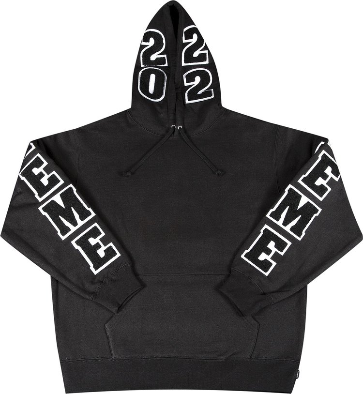 Supreme Team Chenille Hooded Sweatshirt 'Black