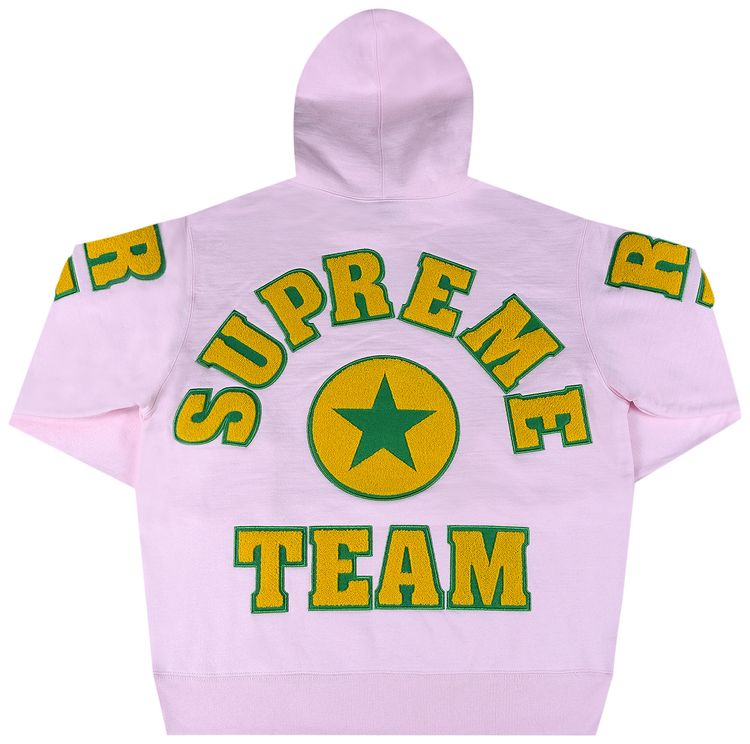 Supreme Team Chenille Hooded Sweatshirt Light Pink