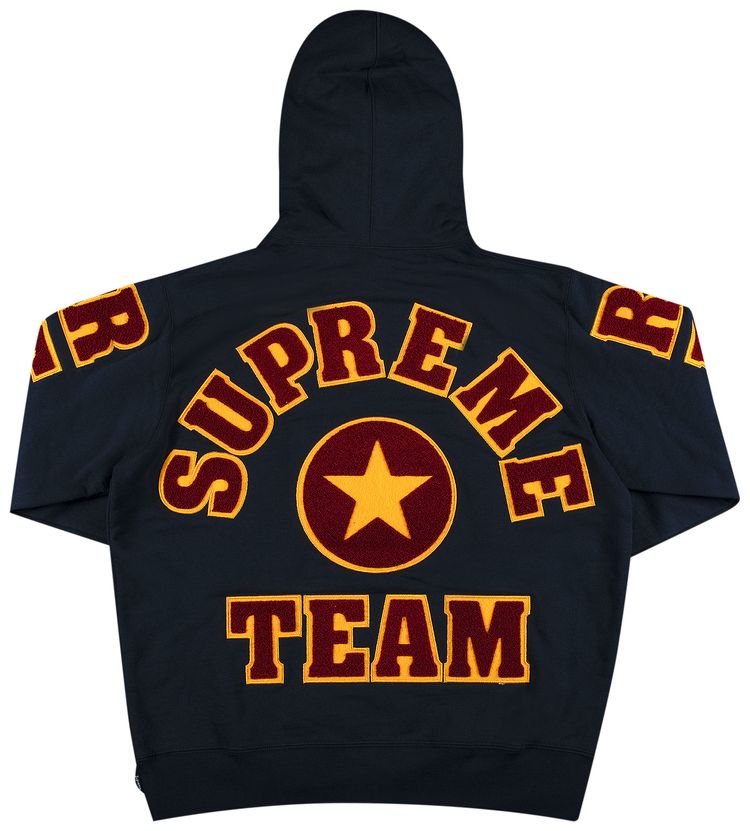 Supreme Team Chenille Hooded Sweatshirt Navy