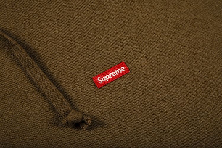 Supreme Small Box Hooded Sweatshirt Olive Brown