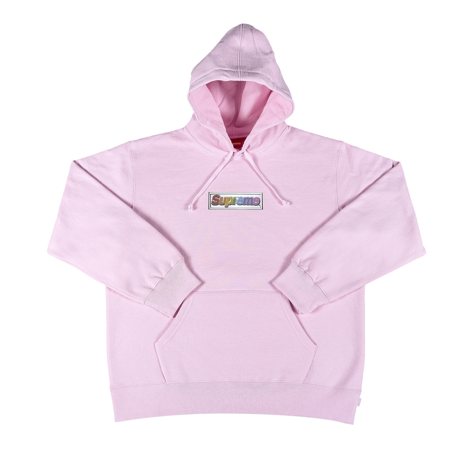 Supreme Bling Box Logo Hooded Sweatshirt 'Light Pink'