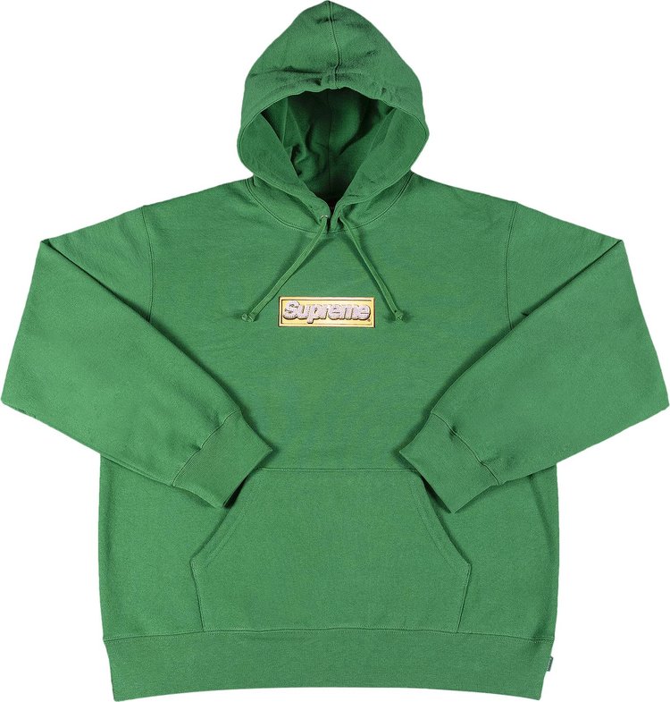 Supreme Bling Box Logo Hooded Sweatshirt 'Green'