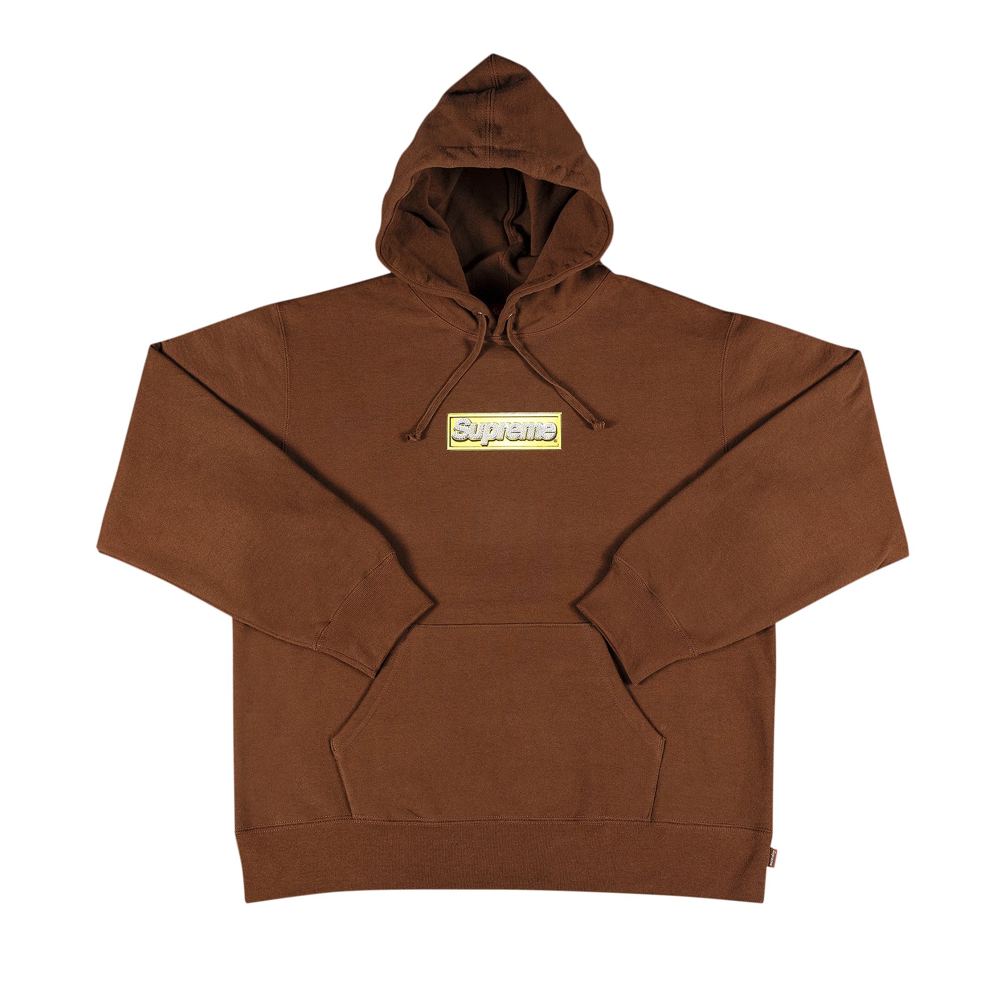 Buy Supreme Bling Box Logo Hooded Sweatshirt 'Dark Brown