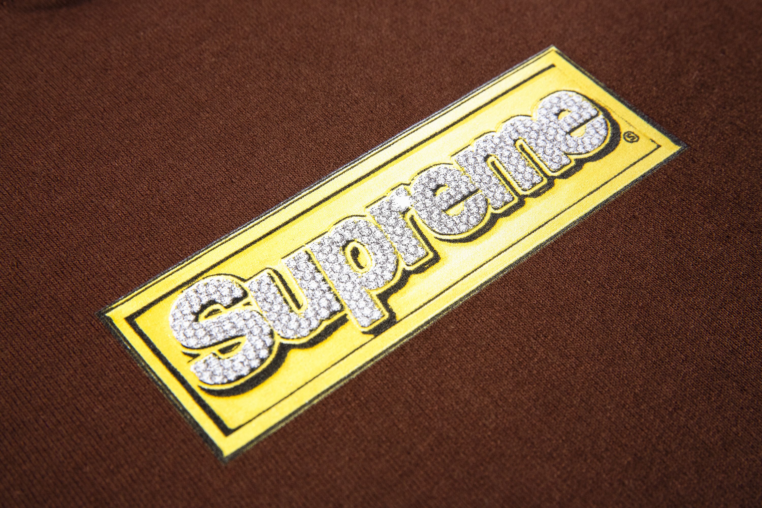 Buy Supreme Bling Box Logo Hooded Sweatshirt 'Dark Brown