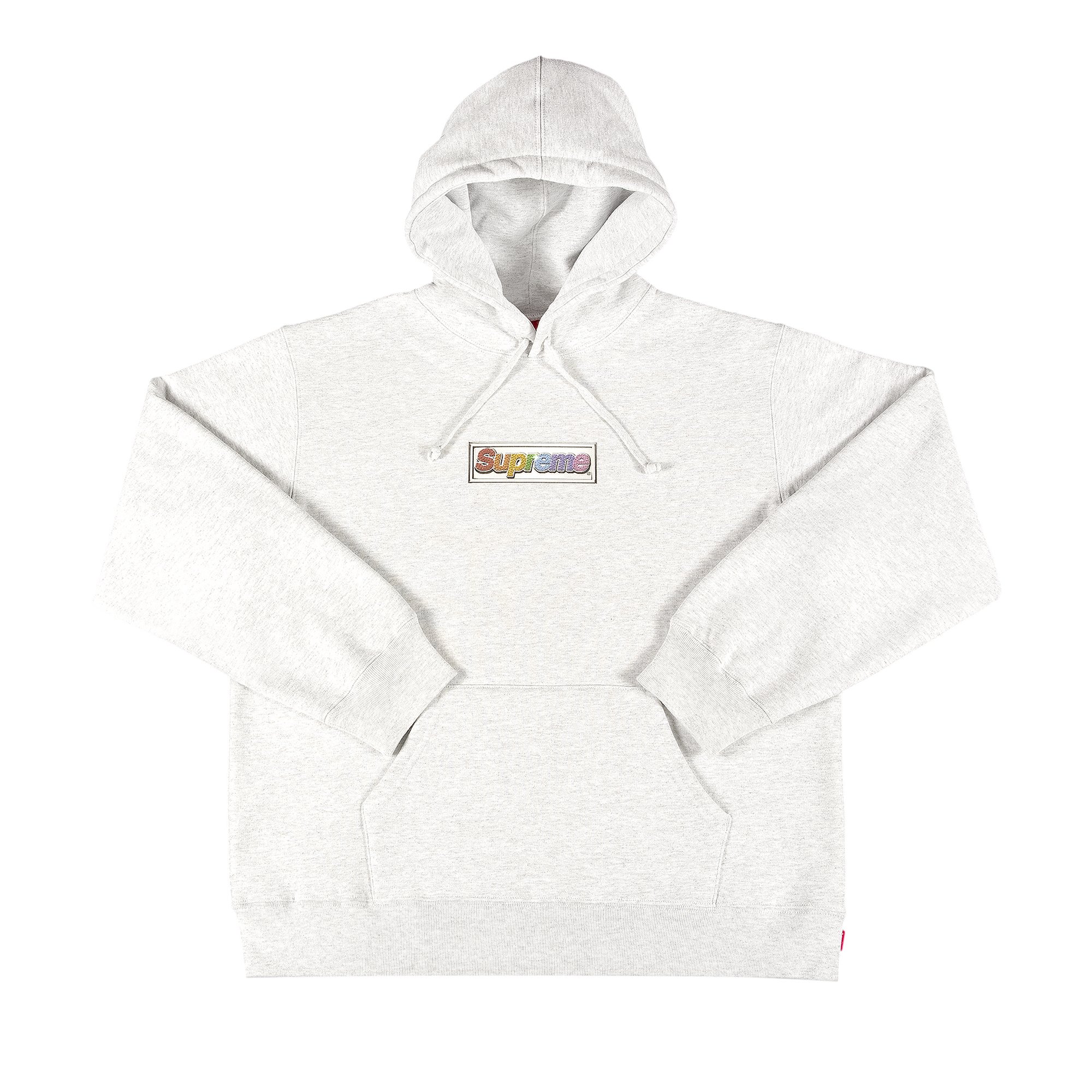 Supreme Bling Box Logo Hooded Sweatshirt 'Ash Grey'