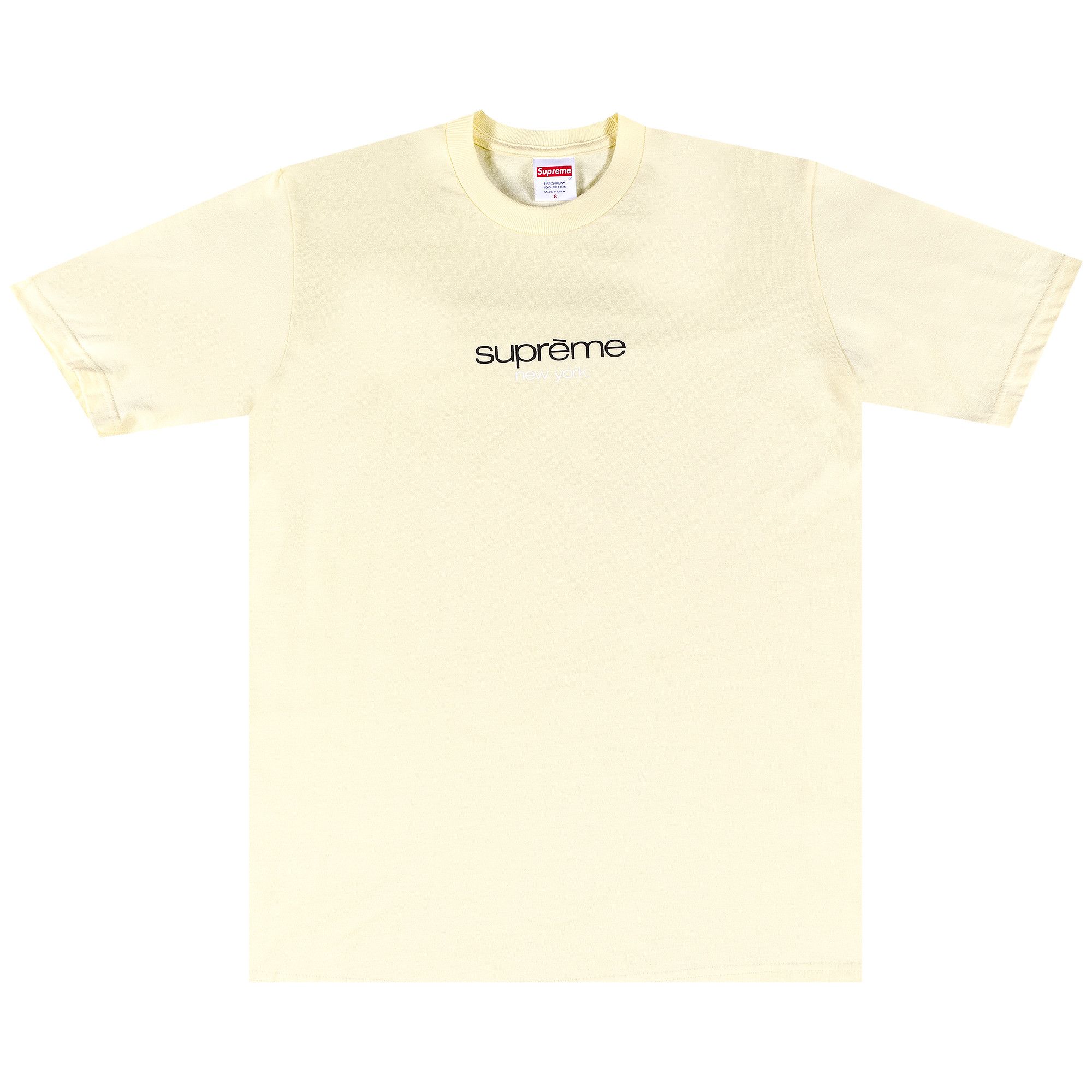 Buy Supreme Classic Logo Tee 'Pale Yellow' - SS22T52 PALE YELLOW