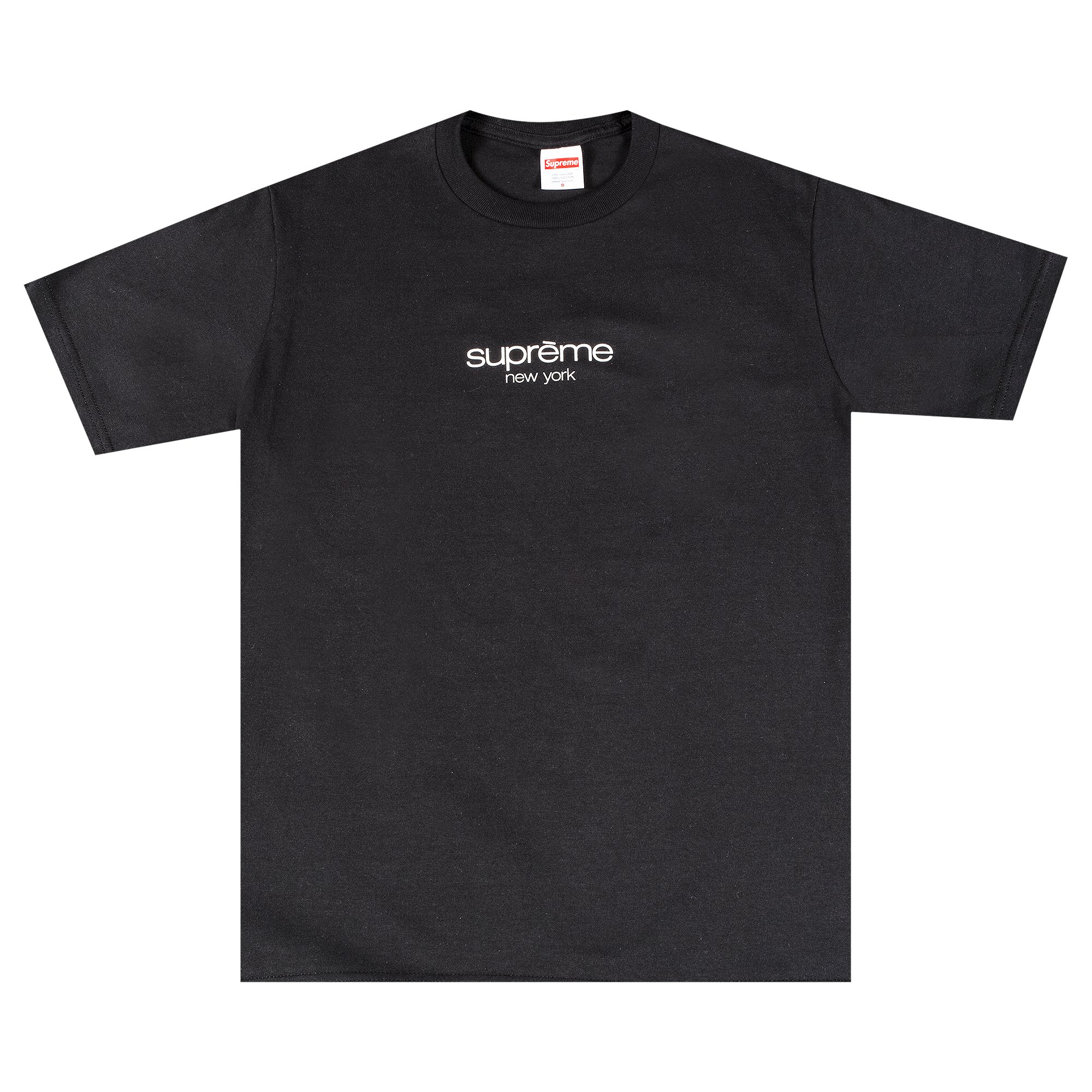Spring new work one after another Supreme Classic Logo Tee Black 