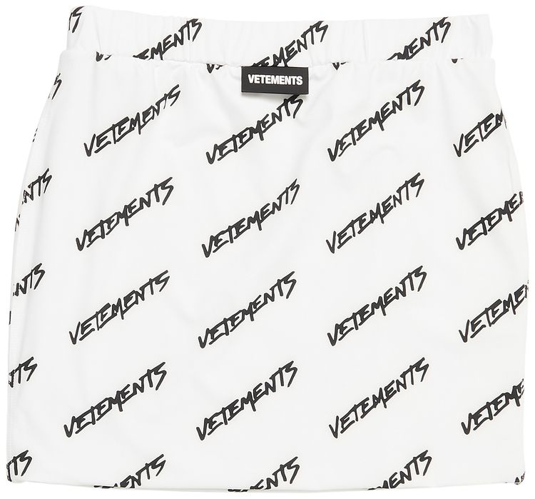 Vetements Monogram Mini Skirt BlackWhite