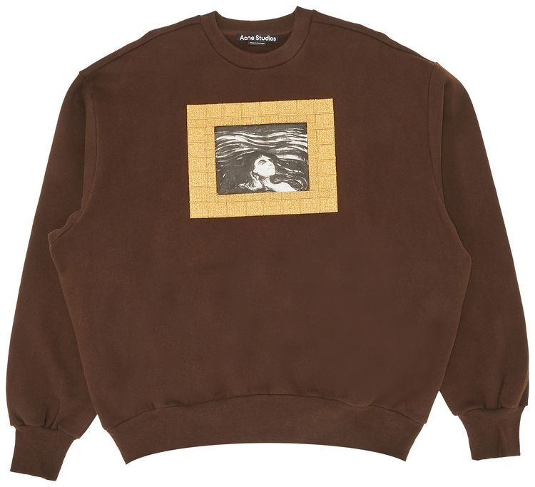 Acne Studios Printed Sweatshirt Cacao Brown