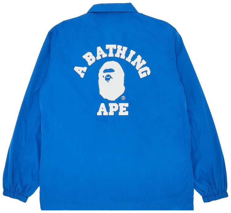 BAPE College Coach Jacket Blue
