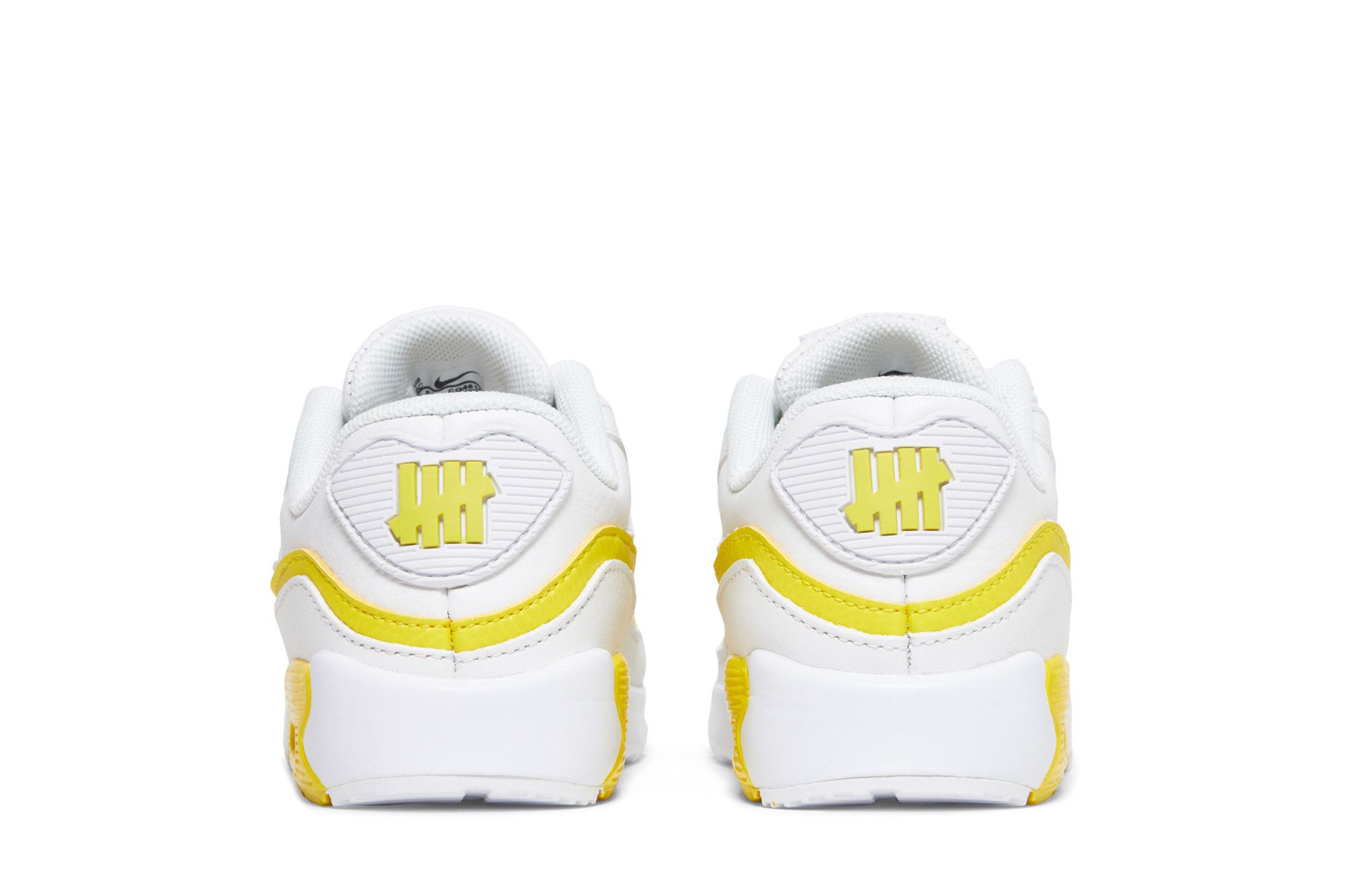 air max 90 undefeated white opti yellow