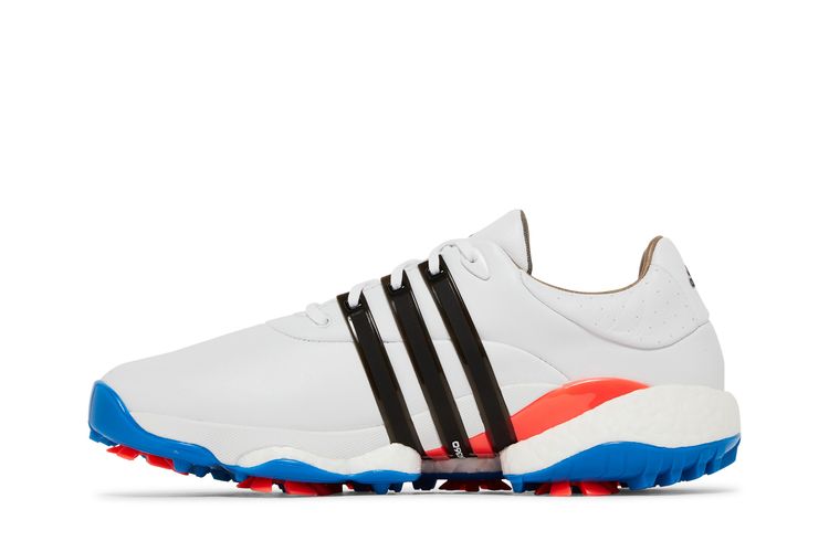 adidas gazelle silver green womens adidas Gazelle Spikeless Golf Shoes - Unisex - Clear Sky / Royal Blue / Better Scarlet Red main image 0