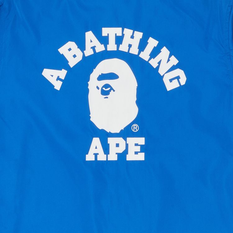 BAPE College Coach Jacket Blue
