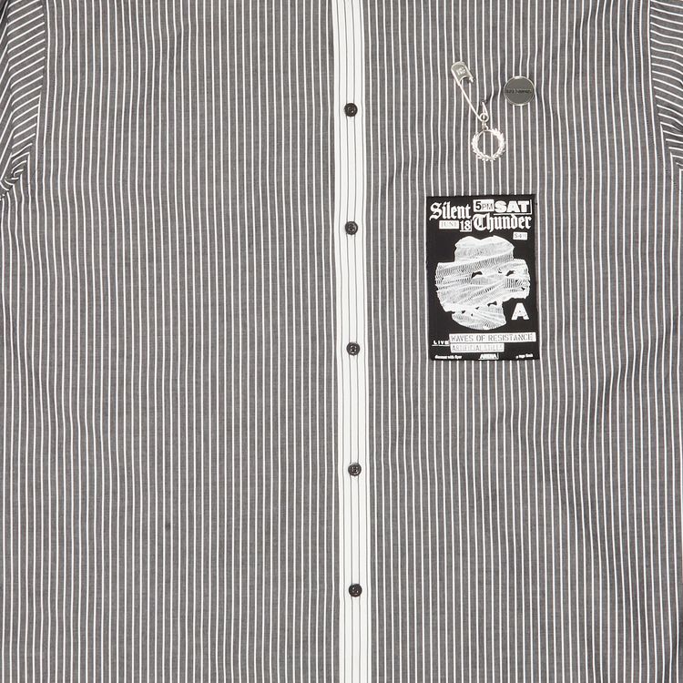 Fred Perry x Raf Simons Patch Oversized Shirt Black