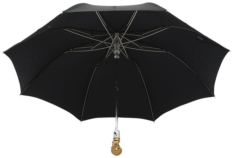 Alexander McQueen Skull Folded Umbrella Black