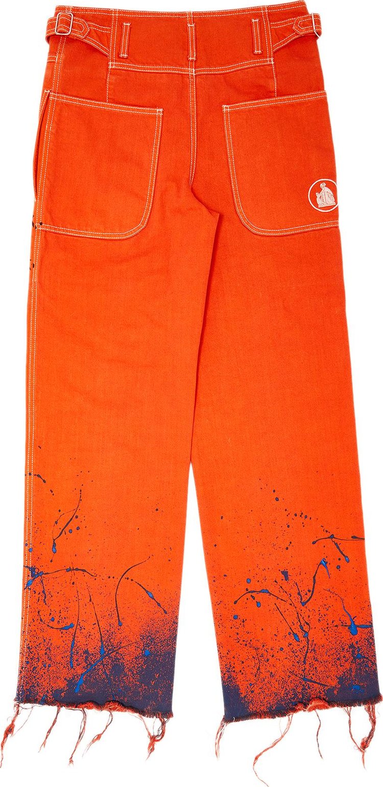 Gallery Dept x Lanvin Paint Splatter Jeans Orange