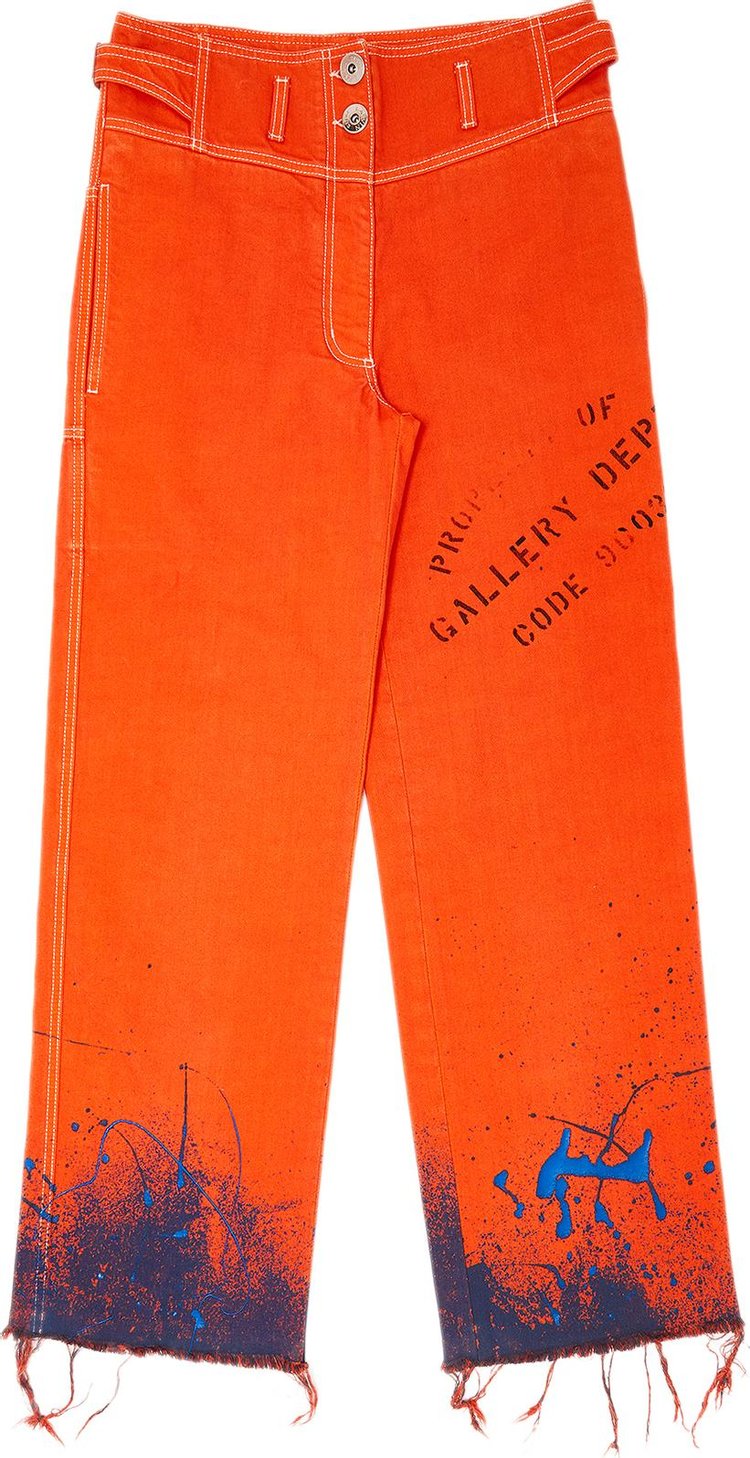 Gallery Dept. x Lanvin Paint Splatter Jeans 'Orange'