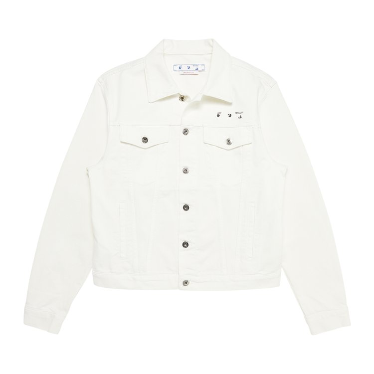 Off-White Caravag Arrow Slim Denim Jacket 'White'