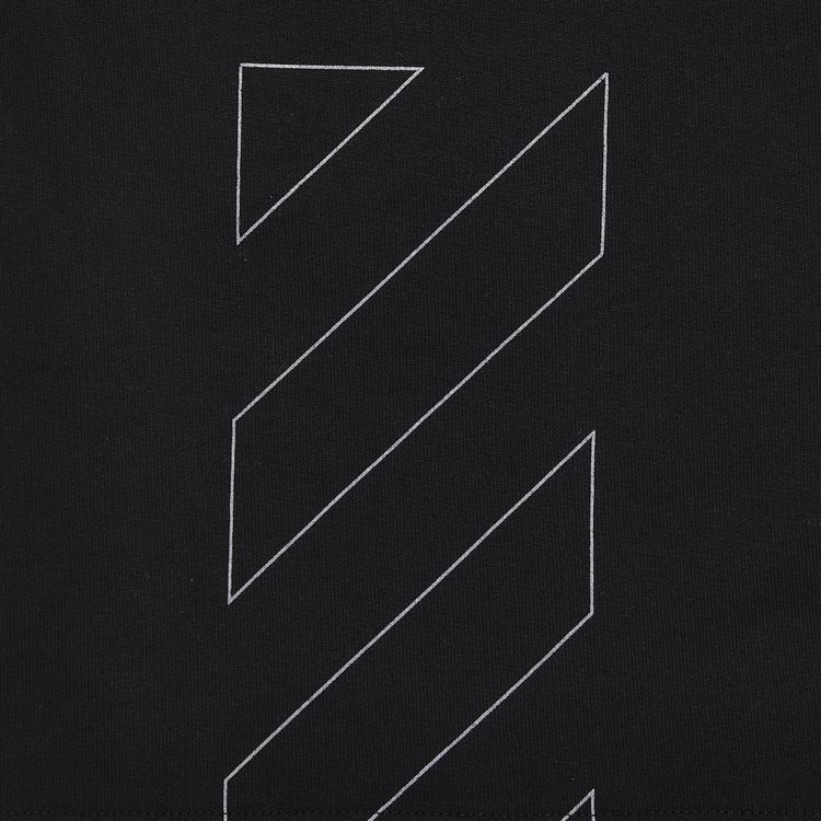 Off White Diag Outline Sweatshort Black