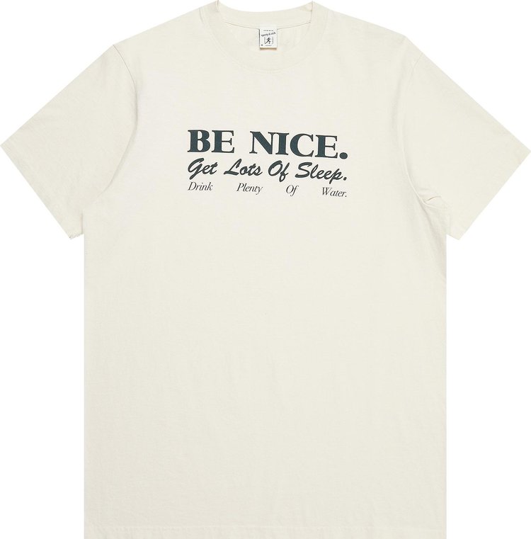 Sporty & Rich Be Nice T-Shirt 'Cream/Forest'