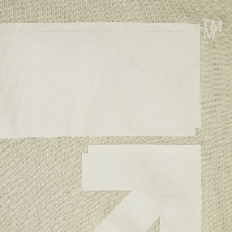 Off White Rubber Arrow Slim Zip Hoodie Abbey Stone