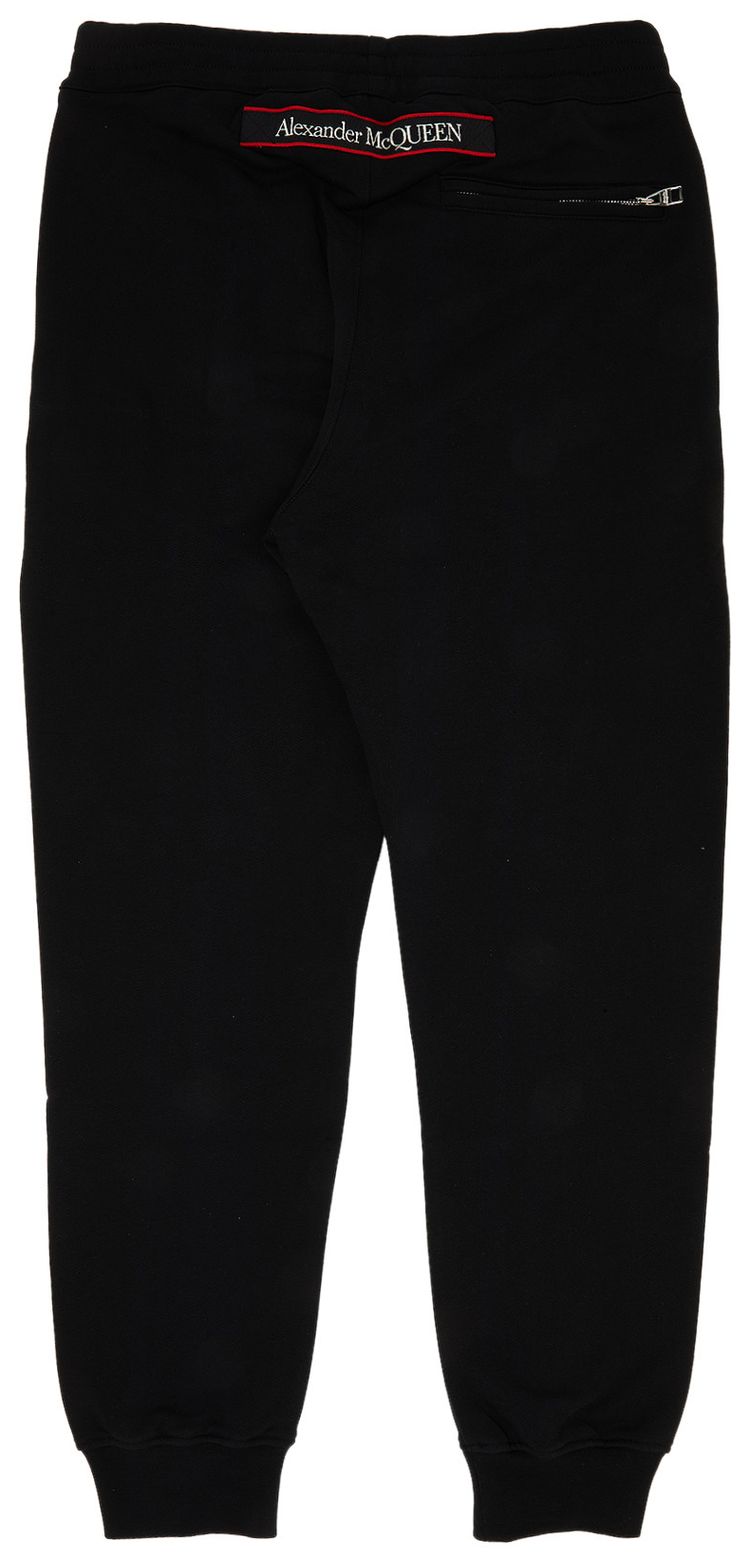 Alexander McQueen Selvedge Logo Tape Detail Joggers BlackMix