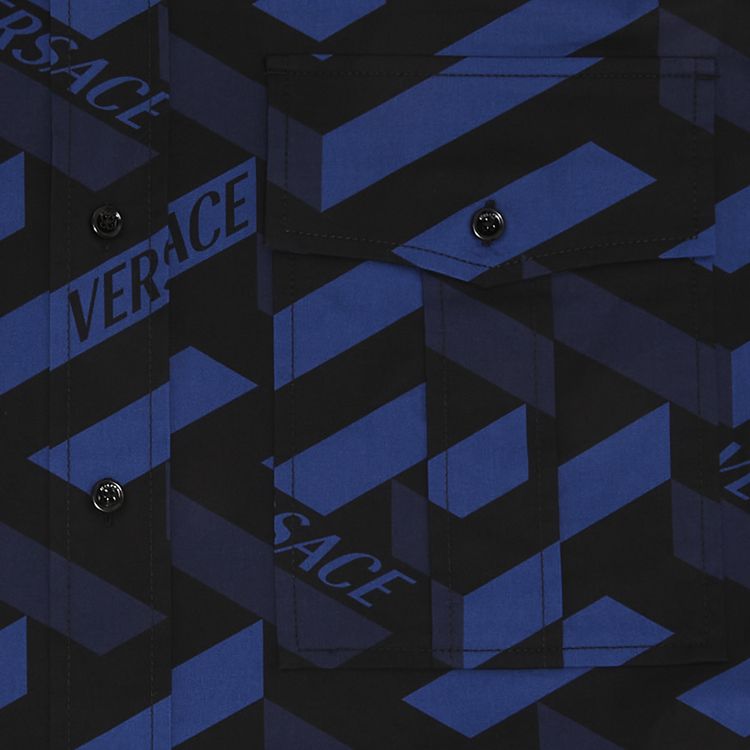 Versace Informal Monogram Shirt NavyBlack