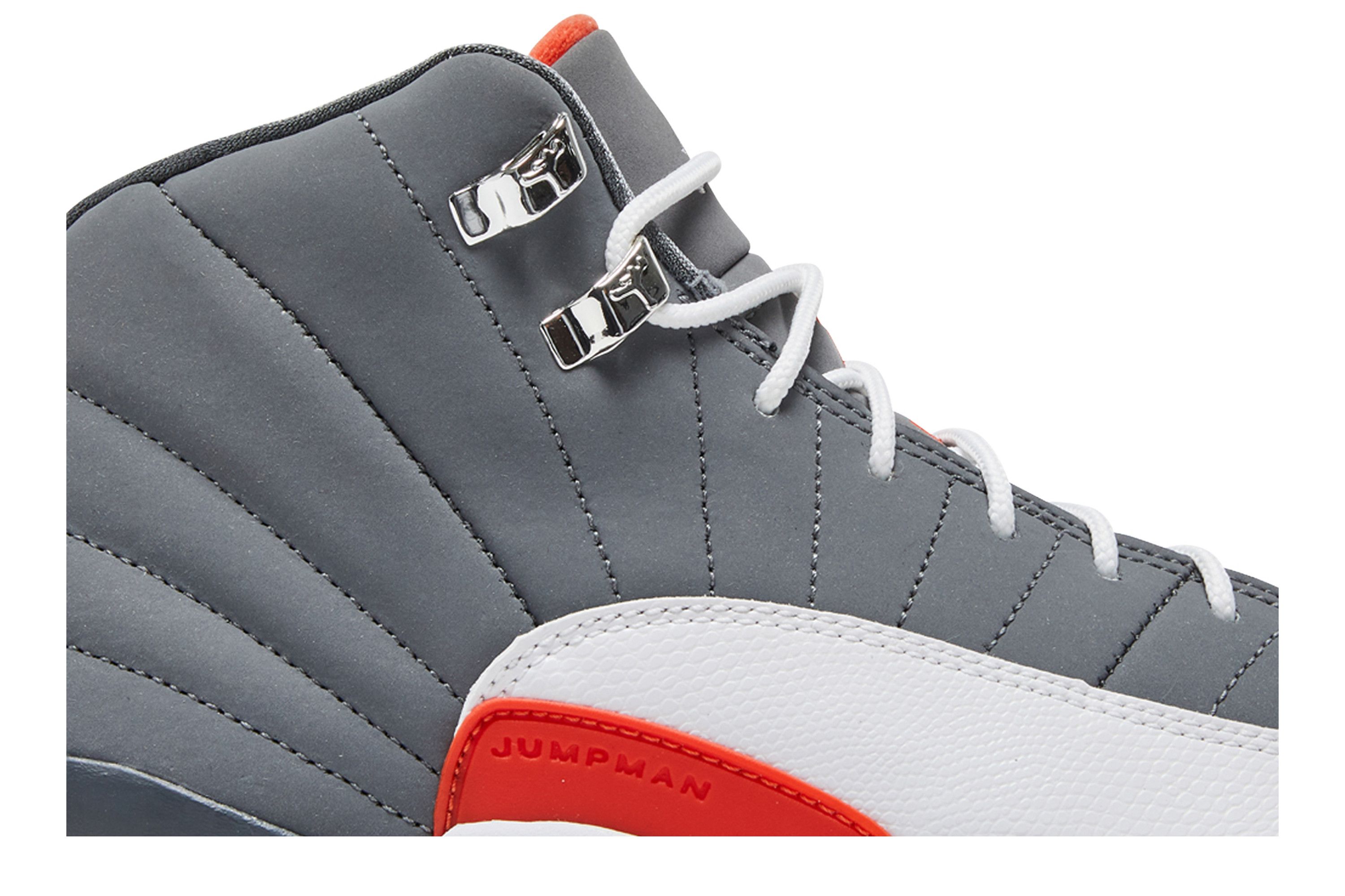 Jordan 12 orange and gray best sale