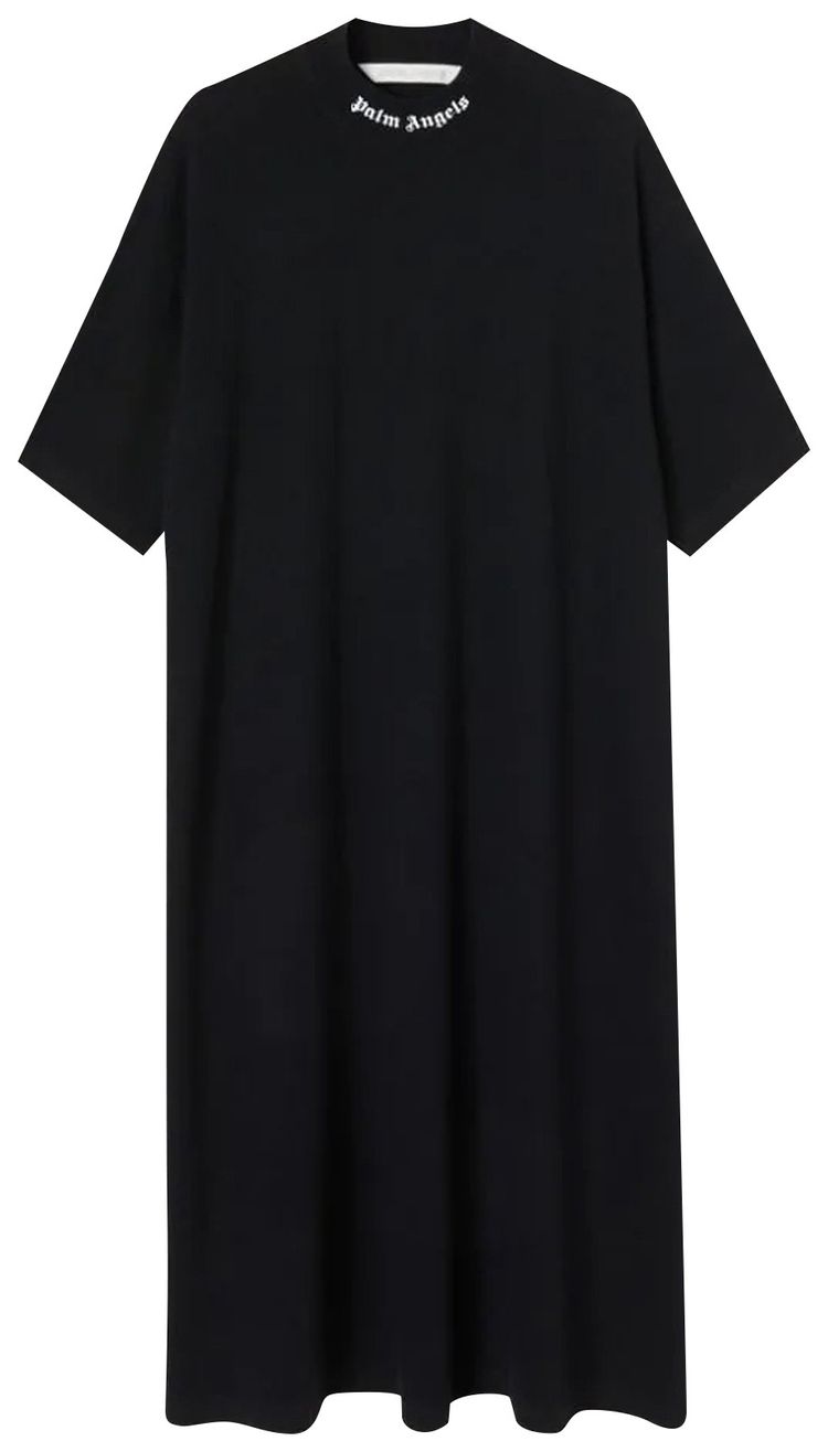 Palm Angels Logo Over Tee Dress BlackWhite