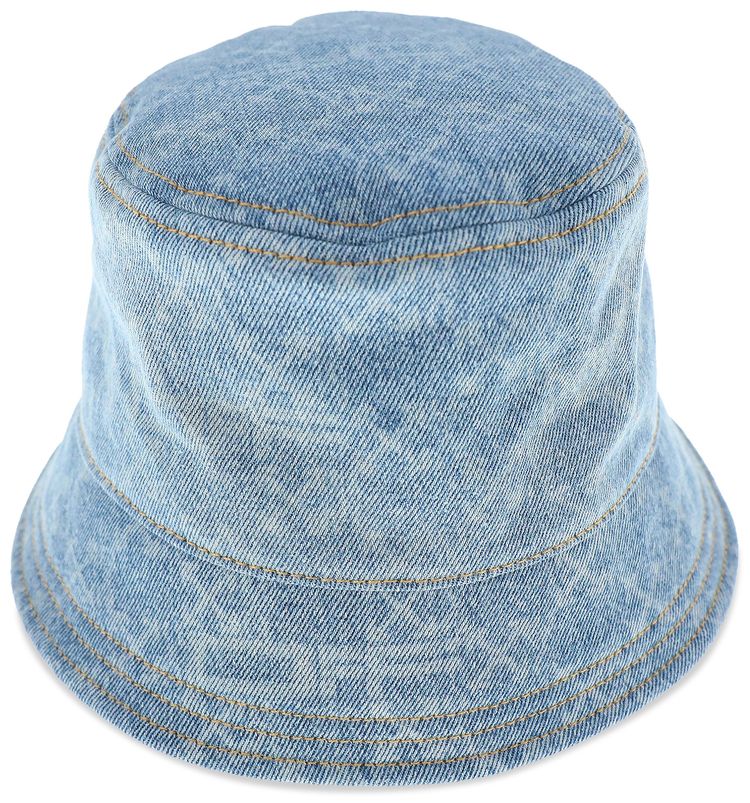 Off White Monogram Denim Bucket Hat Light Blue