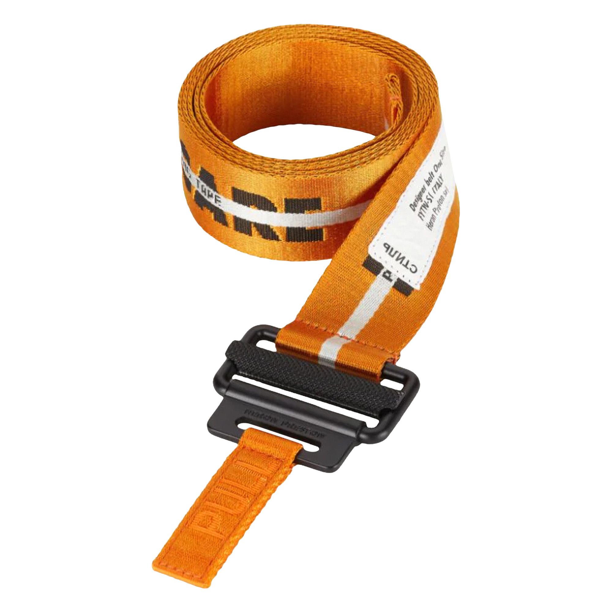 Buy Heron Preston Classic Buckle Hwc Tape Belt Orange Black HMRB005S22FAB0012210 GOAT