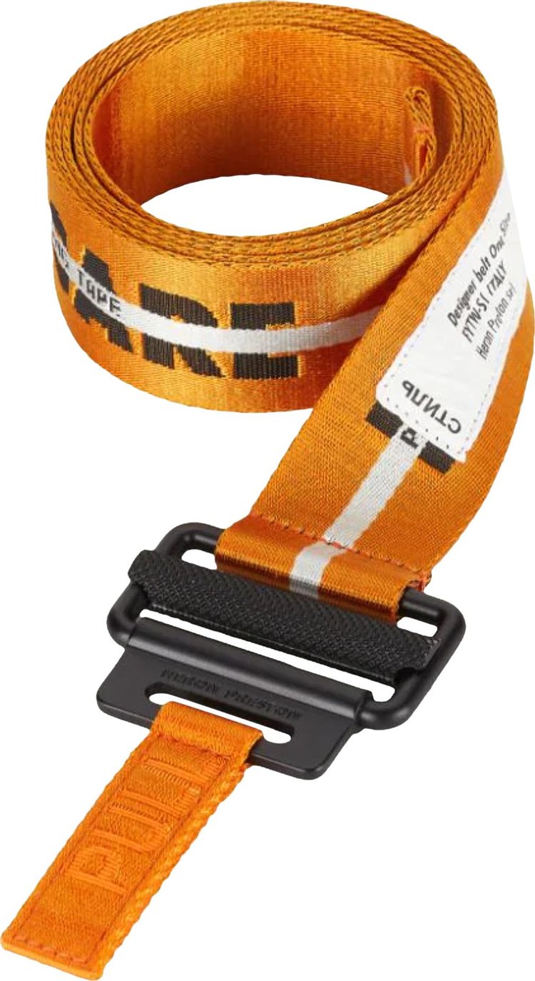 Heron Preston Classic Buckle Hwc Tape Belt 'Orange/Black'