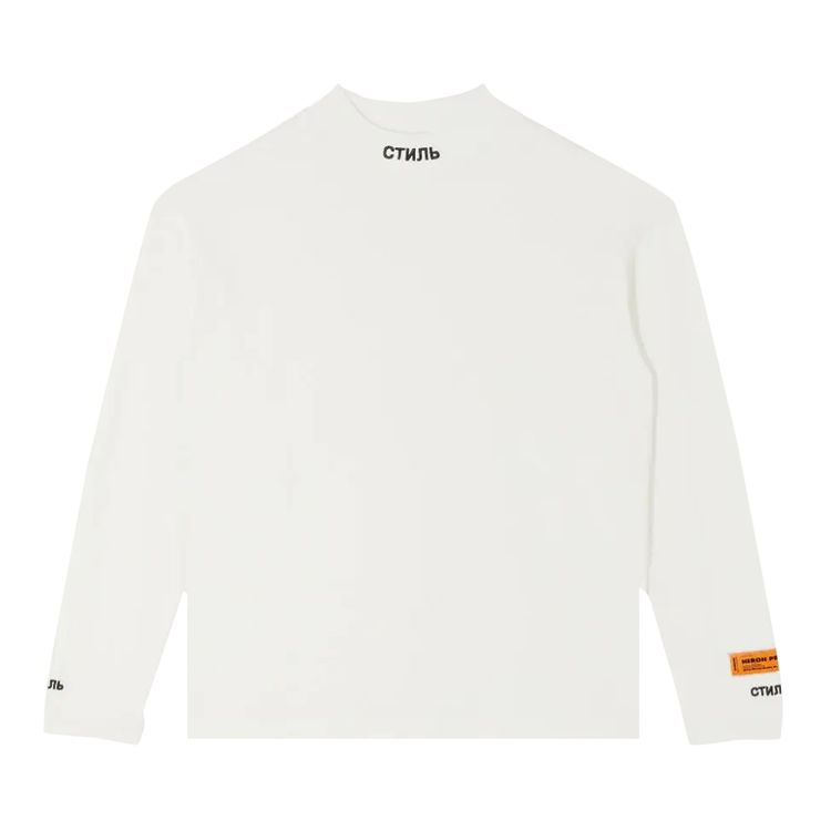Heron Preston CTNMB Long Sleeve Turtleneck WhiteBlack