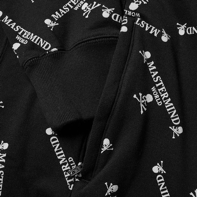 Mastermind World Logo Zipped Hoodie Black