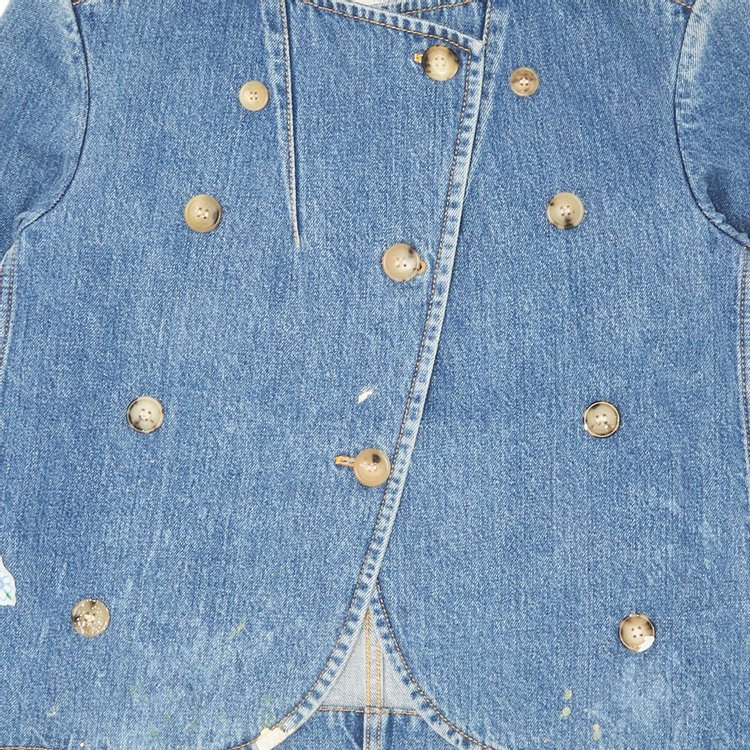 Gallery Dept x Lanvin Double Breasted Denim Jacket Blue