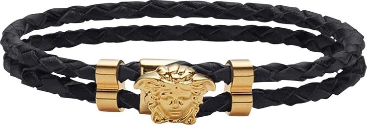Versace Medusa Leather Bracelet 'Black'