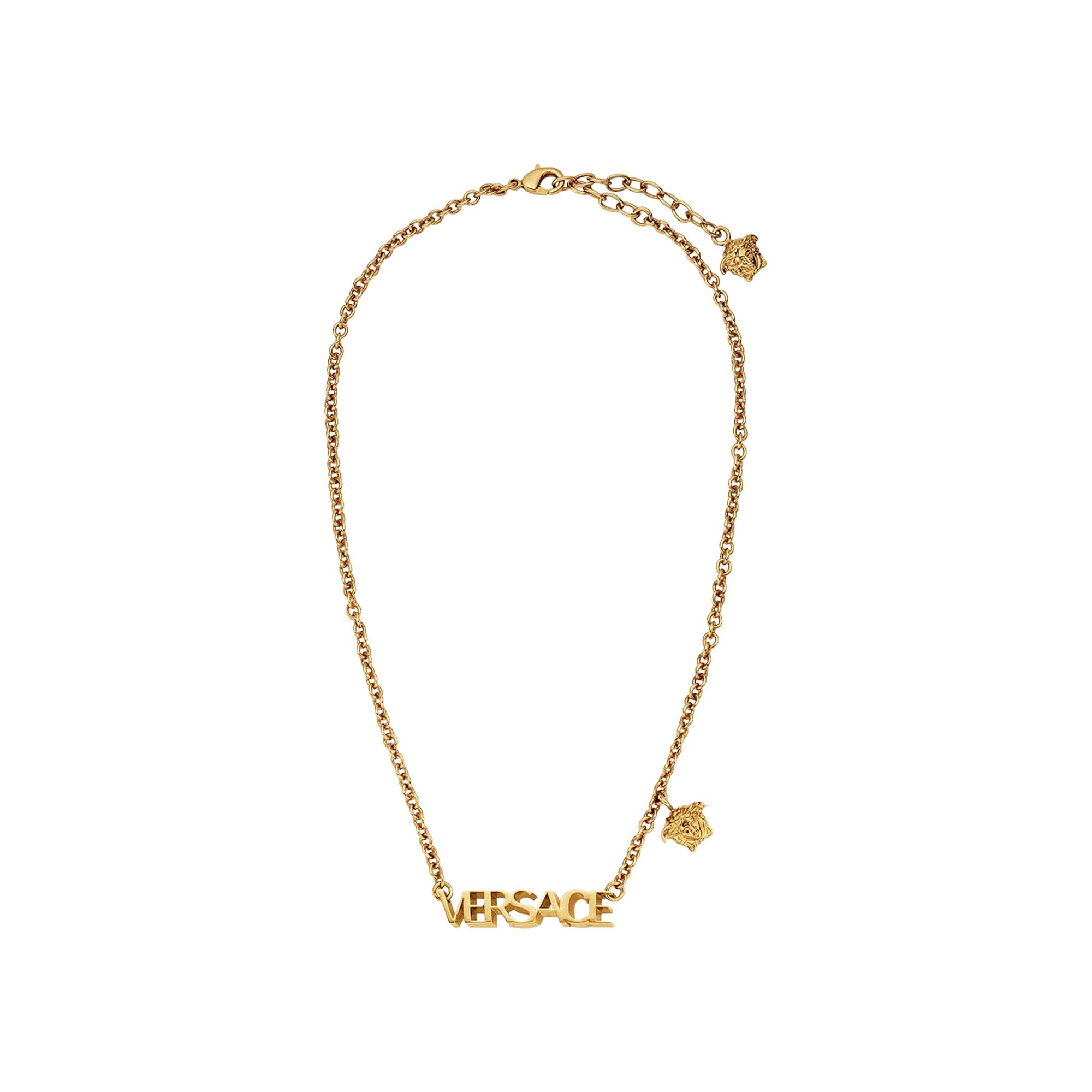VERSACE｜JEWERLY (LOGO NECKLACE (1002579 1A00620 3J000)) Versace Logo Necklace | VERSACE US