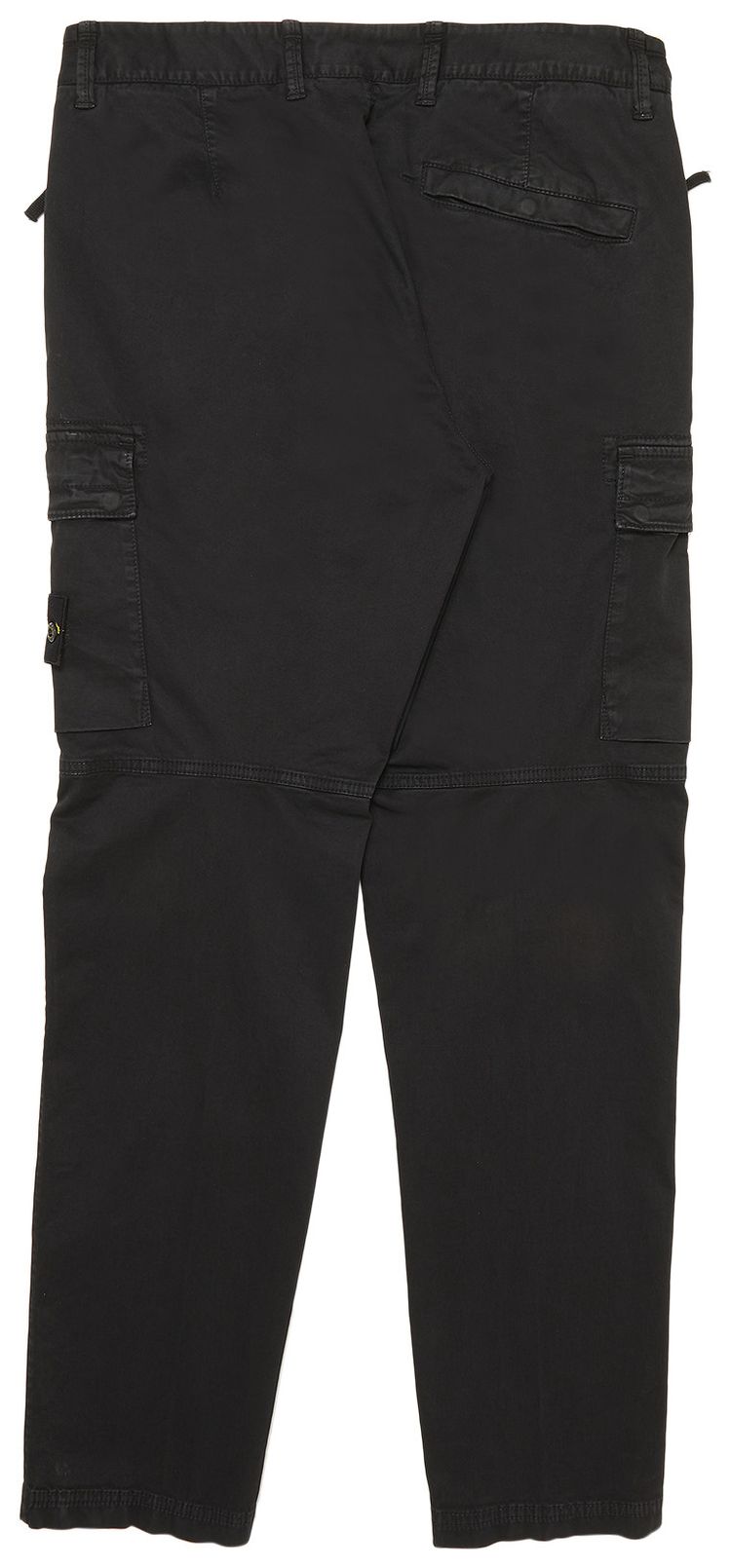 Stone Island Logo Patch Cargo Pants Washed Black