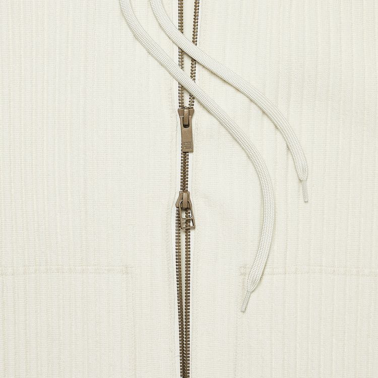 Homme Plisse Issey Miyake Zip Hoodie Ivory