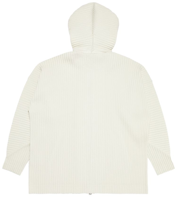 Homme Plisse Issey Miyake Zip Hoodie Ivory