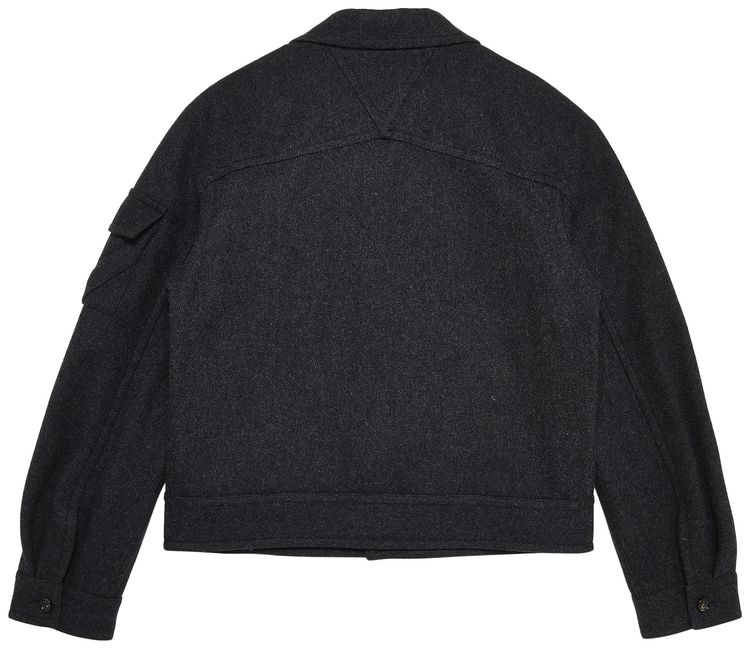 Bottega Veneta Military Felt Shirt Charcoal