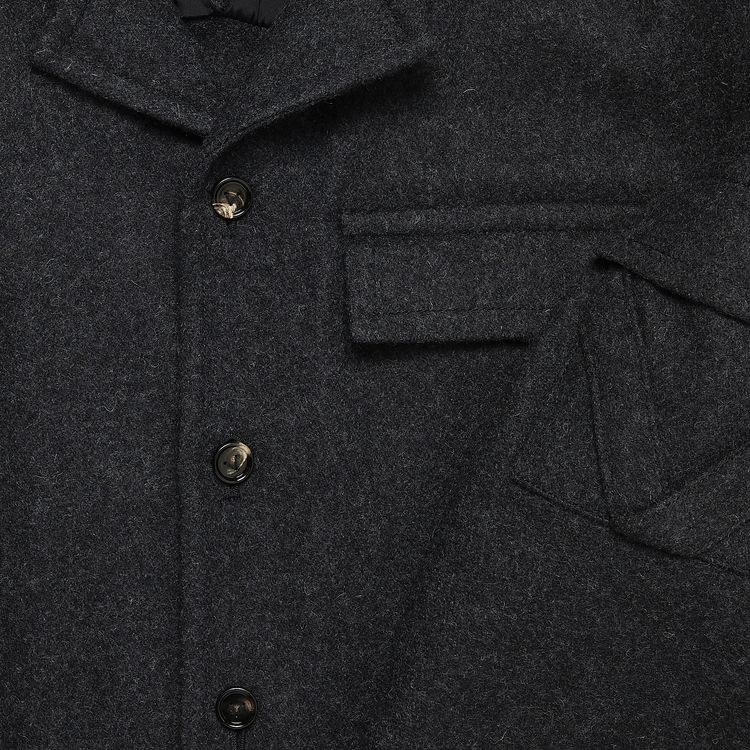Bottega Veneta Military Felt Shirt Charcoal