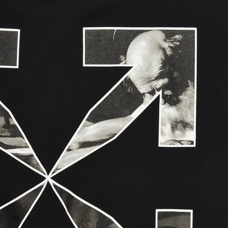 Off White Caravag Arrow Over Short Sleeve Tee Black