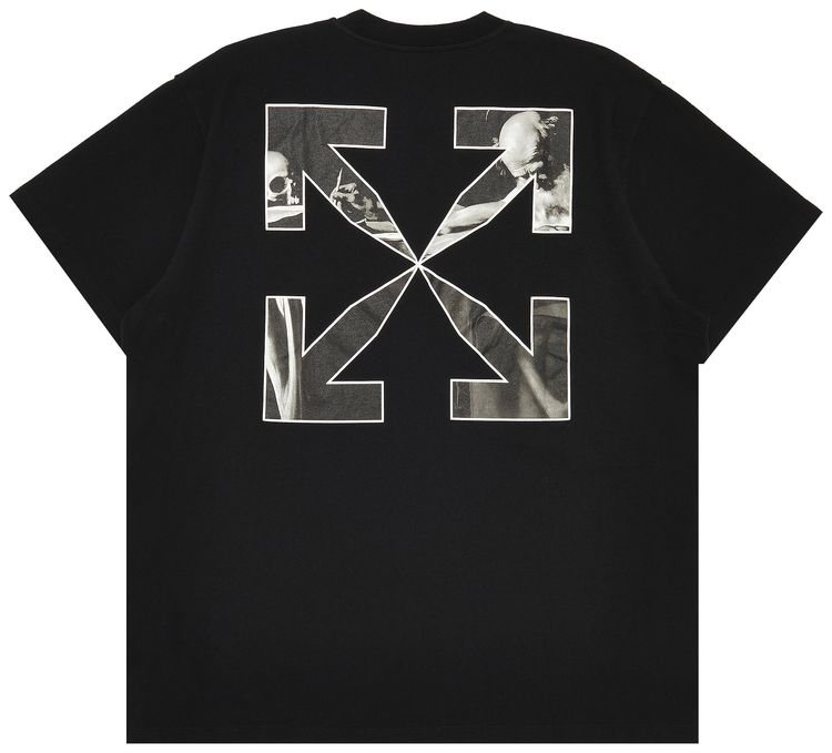 Off White Caravag Arrow Over Short Sleeve Tee Black