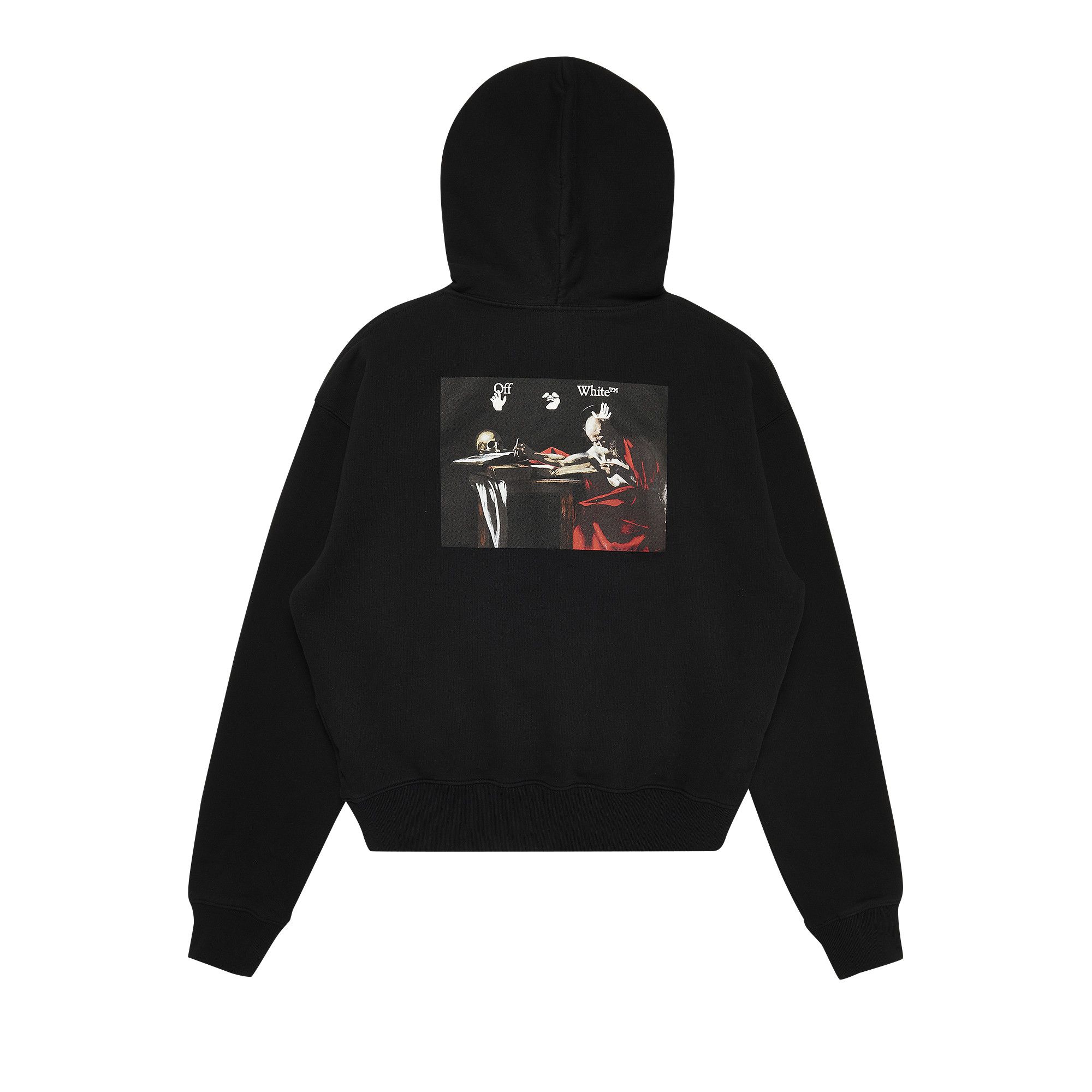 Buy Off White Caravag Paint Over Hoodie Black OMBB037C99FLE0041001 GOAT UK