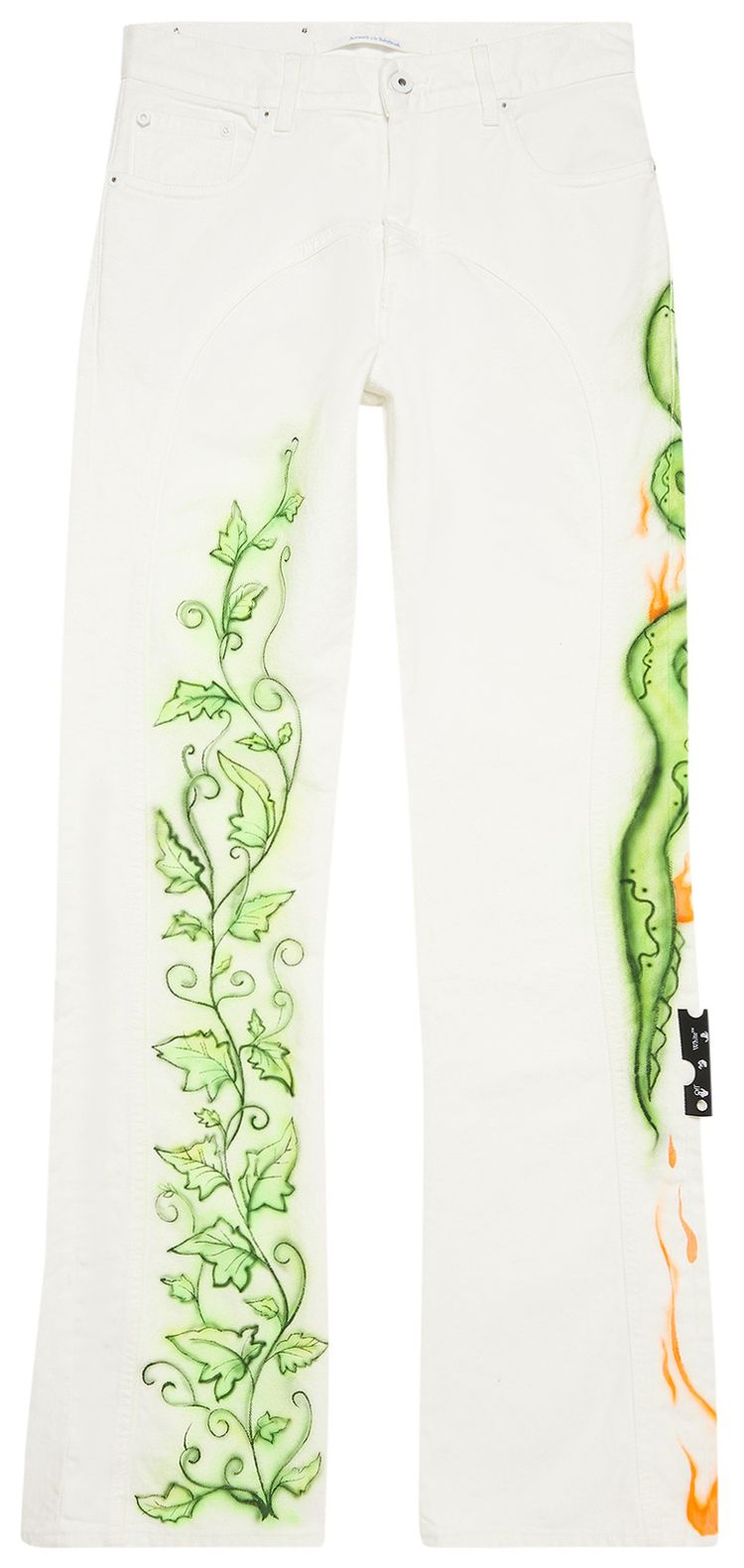 Off White Babybrush Contour Jeans WhiteMulticolor