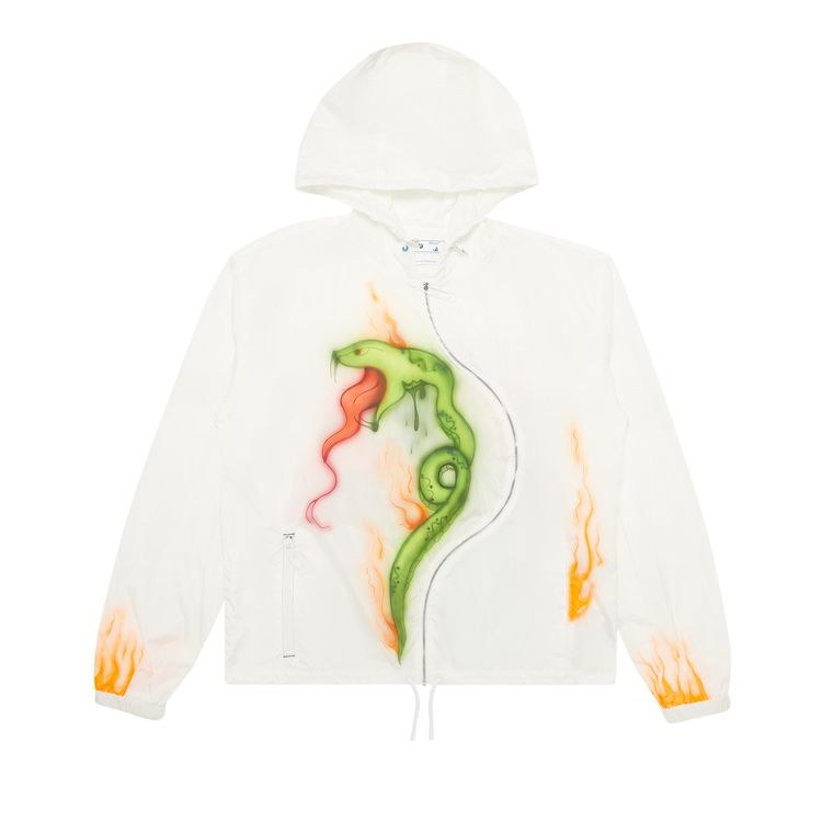 Off White Babybrush Shell Suit Hoodie White Multicolor