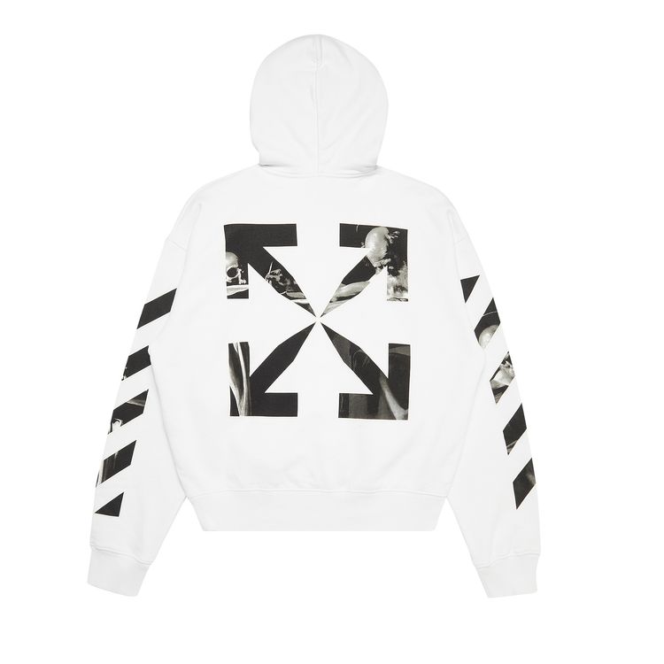 Off White Carav Arrow Over Hoodie WhiteBlack