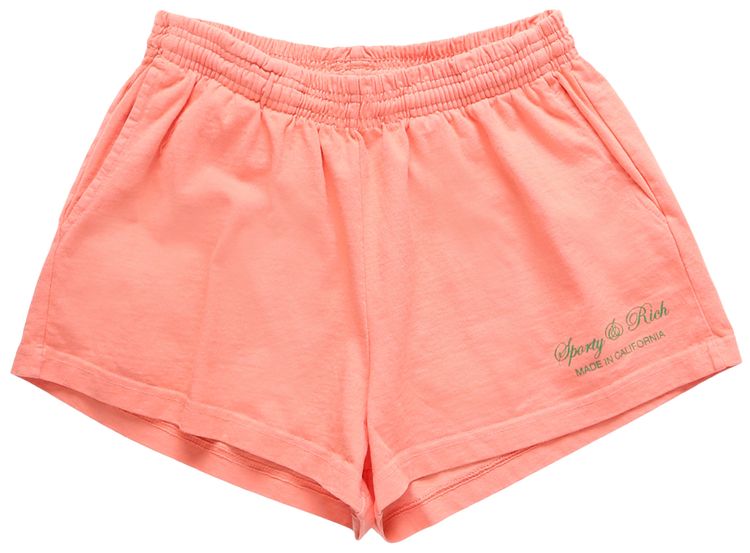 Sporty  Rich Script Logo Disco Short SalmonKelly