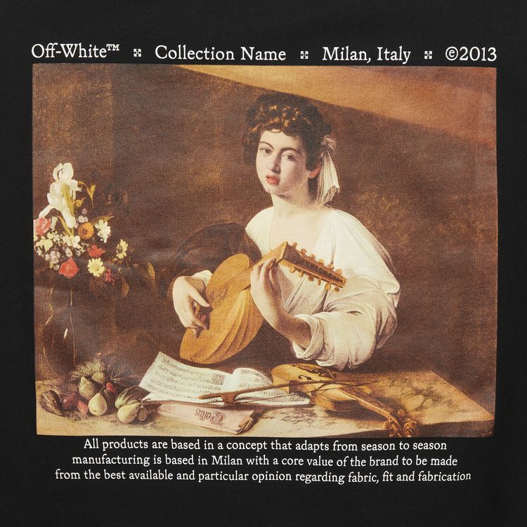 Off White Caravaggio Lute Slim Crewneck BlackMulticolor